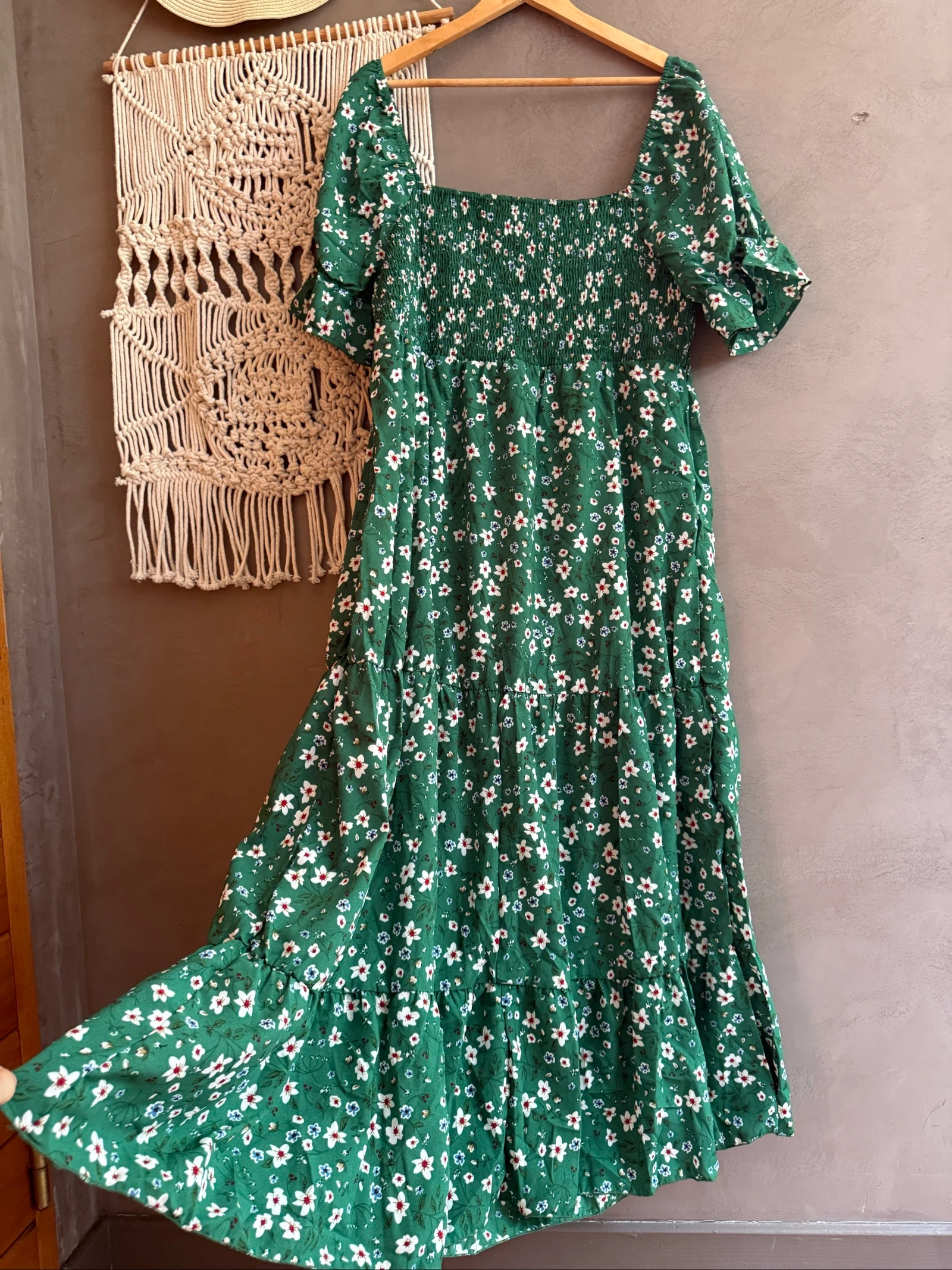 Vestido talla 52 con busto smocked romántico – photo 5